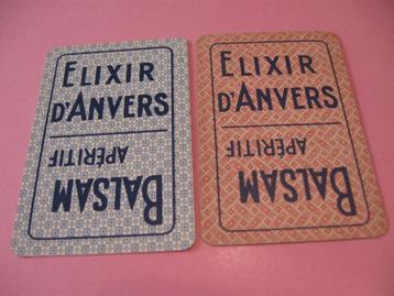 2 oude losse speelkaarten Elixir D'Anvers (213)