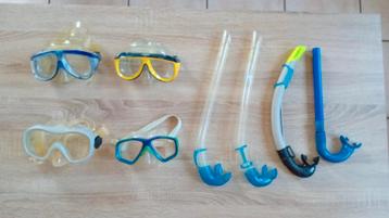 Maskers en snorkels: kinderen en volwassenen  beschikbaar voor biedingen