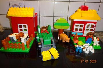 duplo, leuke boerderij met tractor, boer, boerin, dieren....