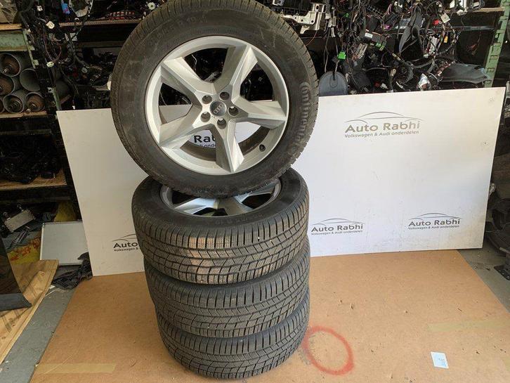 Audi Q7 19 inch velgen 255/55/19 bijna  nieuw 4 seizoen, Auto-onderdelen, Banden en Velgen, Band(en), Gebruikt, Ophalen of Verzenden