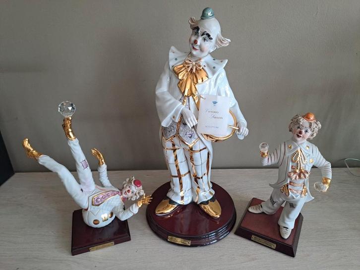 Prachtige vintage porseleinen clowns van Vittorio Sabadin, Antiek en Kunst, Antiek | Porselein, Ophalen