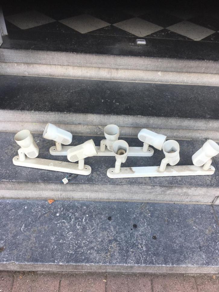 Lot met 10 lampen, muurkapstok en horren, Huis en Inrichting, Lampen | Plafondlampen, Gebruikt, Ophalen