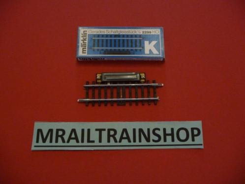 2299 MARKLIN HO - 1 x Rail d'aiguillage droit K 9 cm/K-Voie, Hobby & Loisirs créatifs, Trains miniatures | HO, Comme neuf, Rails
