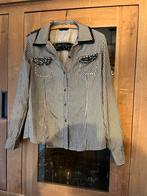 Prachtige blouse weg wegens te klein f&2 t 3 40/42, Maat 38/40 (M), Bruin, Ophalen of Verzenden, Gedragen