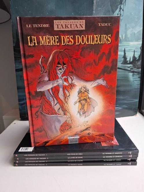 LES VOYAGES DE TAKUAN TOMES 1 à 5 SERIE COMPLETE EO/REED, Boeken, Stripverhalen, Zo goed als nieuw, Complete serie of reeks, Ophalen of Verzenden