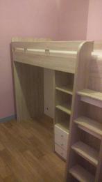 Lit bureau+ Garde de robe 90x200, Kinderen en Baby's, Kinderkamer | Complete kinderkamers, Ophalen, Zo goed als nieuw, Jongetje of Meisje
