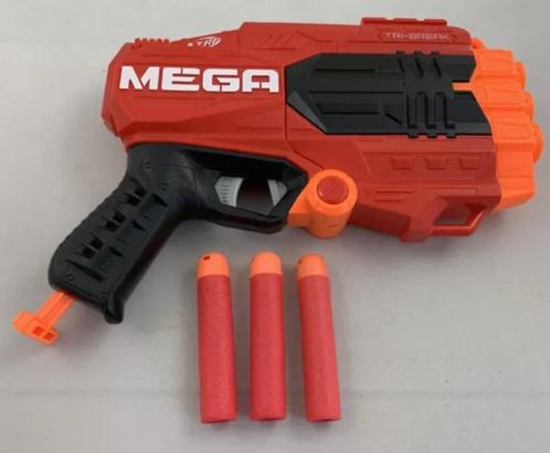 Nerf Mega Tri-Break Break Open Blaster with 3-Dart Hasbro 20, Kinderen en Baby's, Speelgoed | Buiten | Los speelgoed, Zo goed als nieuw