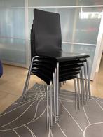 6 moderne stoelen, Ophalen, Zwart, Zo goed als nieuw, Modern