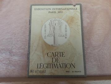 Délégitimation de la carte. Exposition internationale de Par, Exposition Internationale, Enlèvement ou Envoi, Comme neuf, Dépliant