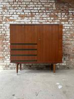 Vintage design midcentury highboard kast, Antiek en Kunst, Ophalen