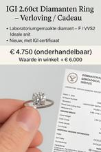 IGI 2.60ct Diamanten Ring – Verloving / Cadeau, Ophalen of Verzenden