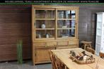 Nieuwe teak kasten - buffetkast en vitrinekast bij TEAK2, Huis en Inrichting, Ophalen of Verzenden, Nieuw, Glas, Met klep(pen)