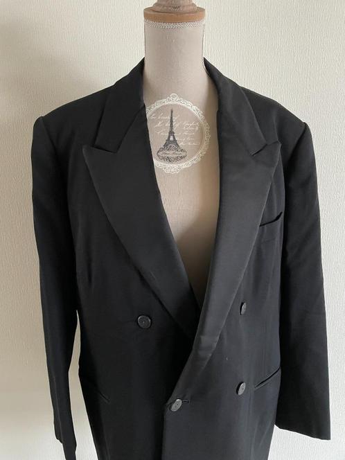 zwarte heren vest gekleedde jas - M, Kleding | Heren, Kostuums en vesten, Zo goed als nieuw, Maat 48/50 (M), Zwart, Verzenden