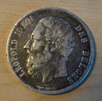 Pièce de 5 francs en argent Léopold II 1873, Enlèvement ou Envoi, Monnaie en vrac, Argent, Argent