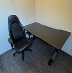 Verstelbare Bureau met Bureaustoel Noblechairs (echt leder), Maison & Meubles, Bureaux, Enlèvement, Réglable en hauteur, Comme neuf