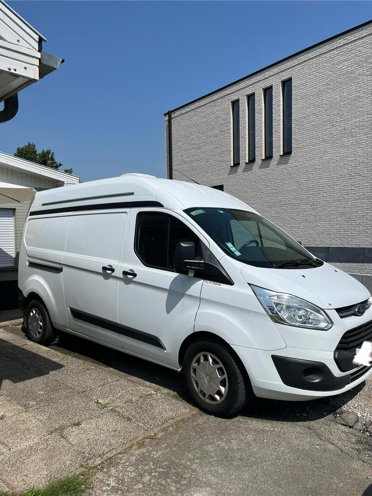 Zelfbouw camper ford transit custom L2H2, Caravans en Kamperen, Mobilhomes, Particulier, tot en met 2, Buscamper of Camperbus