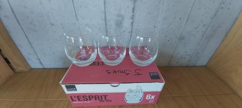 9 royal leerdam l'esprit du vin water glazen, Verzamelen, Glas en Drinkglazen, Gebruikt, Waterglas, Ophalen of Verzenden