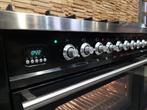 🔥 Poêle de luxe Boretti 120 cm noir brillant 7 brûleurs 2 f, Comme neuf, 5 zones de cuisson ou plus, Classe énergétique A ou plus économe