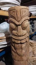 statue totem Tiki tabouret en bois de cocotier 50cm, Enlèvement ou Envoi