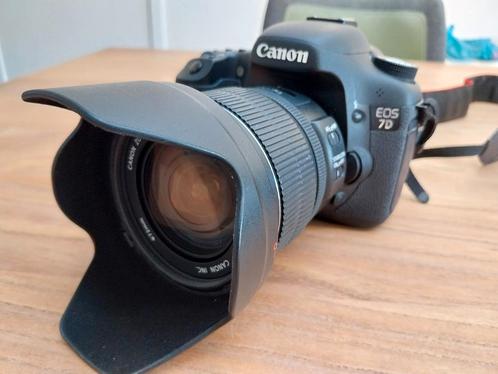 Canon EOS 7D + lens + batterijen + filter + geheugenkaartjes, Audio, Tv en Foto, Fotocamera's Digitaal, Gebruikt, Spiegelreflex