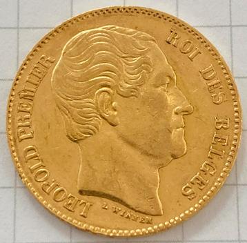 ZELDZAME 20fr 1865 , L WINNER , Belgie beschikbaar voor biedingen