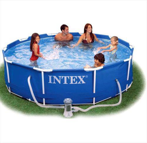 Intex opzetzwembad, Tuin en Terras, Zwembaden, Gebruikt, Opzetzwembad, Minder dan 80 cm, 200 tot 400 cm, 300 cm of meer, Rond
