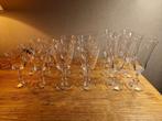 18 delig vintage kristallen glasservies Vannes Châtel, Verzenden