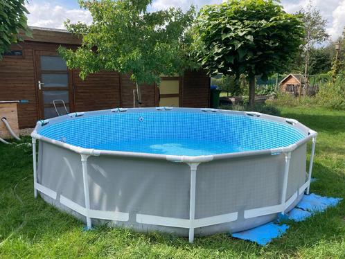 Stevig ovaal opzetzwembad Intex met allerlei accessoires!, Tuin en Terras, Zwembaden, Gebruikt, Opzetzwembad, Minder dan 80 cm