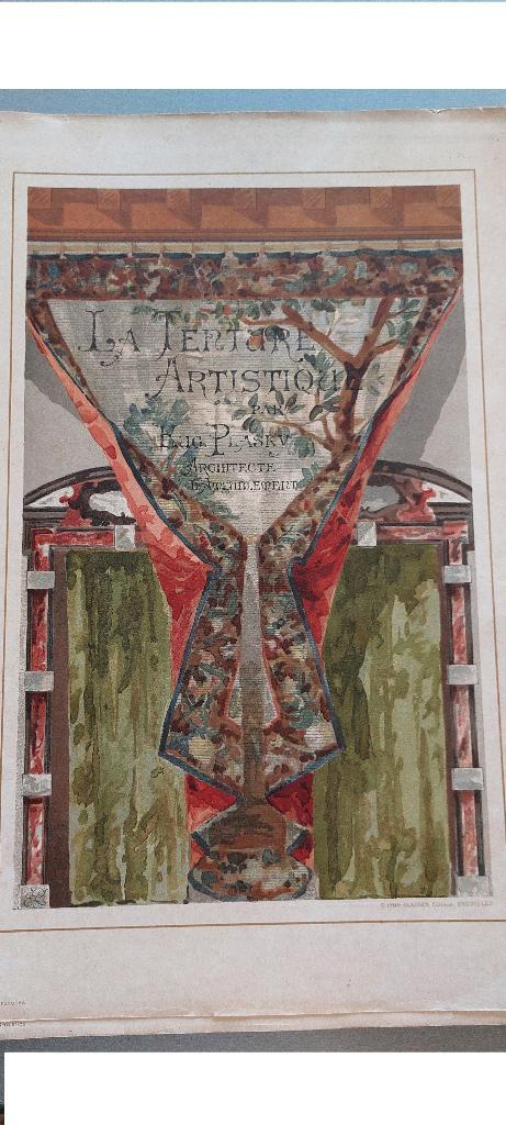 Zeldzaam: La Tenture Artistique Eugene Jean Baptiste Plasky, Antiek en Kunst, Antiek | Boeken en Manuscripten, Ophalen of Verzenden