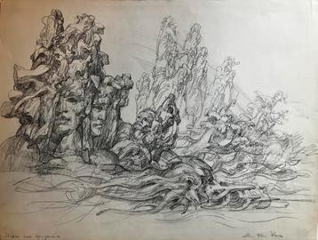Tekening Edmond Van Dooren (1896-1975) beschikbaar voor biedingen