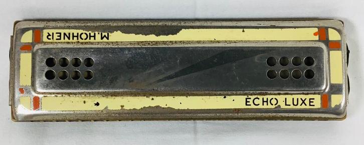 M. Hohner Echo Luxe Antieke mondharmonica 1900-1930, Muziek en Instrumenten, Blaasinstrumenten | Mondharmonica's, Gebruikt, Ophalen of Verzenden