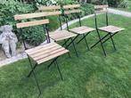 4 Bistro stoeltjes, Ophalen, Nieuw, Hout, Inklapbaar