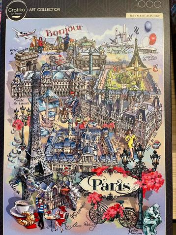 Puzzle 1000 pièces de collection d'art Paris, Enlèvement ou Envoi, 500 à 1500 pièces, Comme neuf, Puzzle