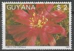 Guyana 1988 - Yvert 1769MR - Cactusbloemen (ST), Timbres & Monnaies, Timbres | Afrique, Affranchi, Envoi