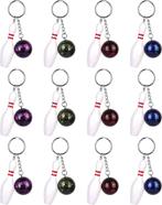 12x Bowling sleutelhanger set mini bowlingbal + kegel Nieuw, Ophalen of Verzenden, Nieuw, Sport