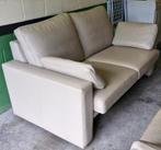 Lederen zetel twee en driezit, Huis en Inrichting, Ophalen, Gebruikt, Tweepersoons, Leer