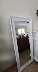 Prachtige grote witte spiegel, doe een bod!, Maison & Meubles, Accessoires pour la Maison | Miroirs, Utilisé, Enlèvement ou Envoi