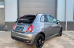 FIAT 500 CABRIO SPORT UITVOERING, Auto's, Fiat, Leder, Handgeschakeld, Particulier, Blauw