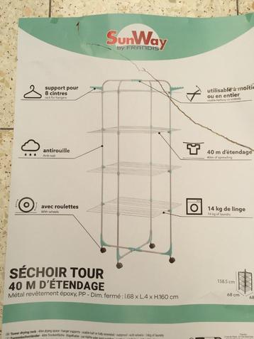 Séchoir Tour 40m d 'étendage NEUF beschikbaar voor biedingen