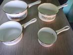 4 steelpannetjes, Huis en Inrichting, Keuken | Potten en Pannen, Ophalen, Zo goed als nieuw
