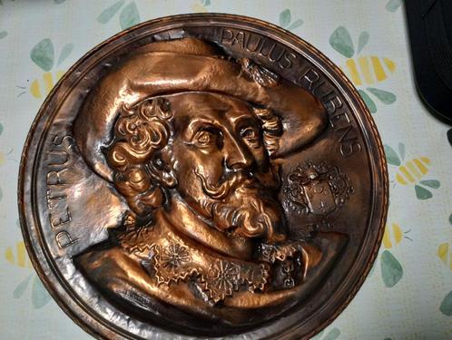 Koperen wandbord Petrus Paulus Rubens, Antiquités & Art, Antiquités | Bronze & Cuivre, Cuivre, Enlèvement