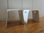 2 x tabouret Ikea Benjamin blanc vintage Lisa Norinder ca 19, Antiquités & Art, Enlèvement ou Envoi