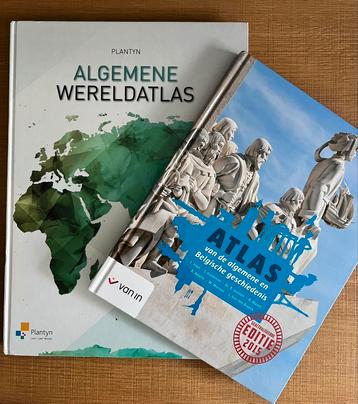 Algemene wereldatlas Plantyn + atlas Belgische geschiedenis beschikbaar voor biedingen