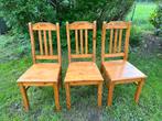 3 houten stevige stoelen stoel, Ophalen of Verzenden