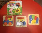 houten puzzel, Kinderen en Baby's, Speelgoed | Kinderpuzzels, Van hout, Minder dan 10 stukjes, Gebruikt, 6 maanden tot 2 jaar