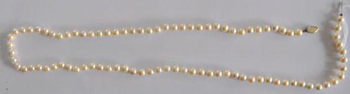 Collier 70 cm perles de Majorque fermoir vermeil, 15 zircons, Handtassen en Accessoires, Kettingen, Nieuw, Steen of Mineraal, Overige kleuren
