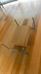 Glazen salontafel met lade, Huis en Inrichting, Tafels | Salontafels, Ophalen, Gebruikt