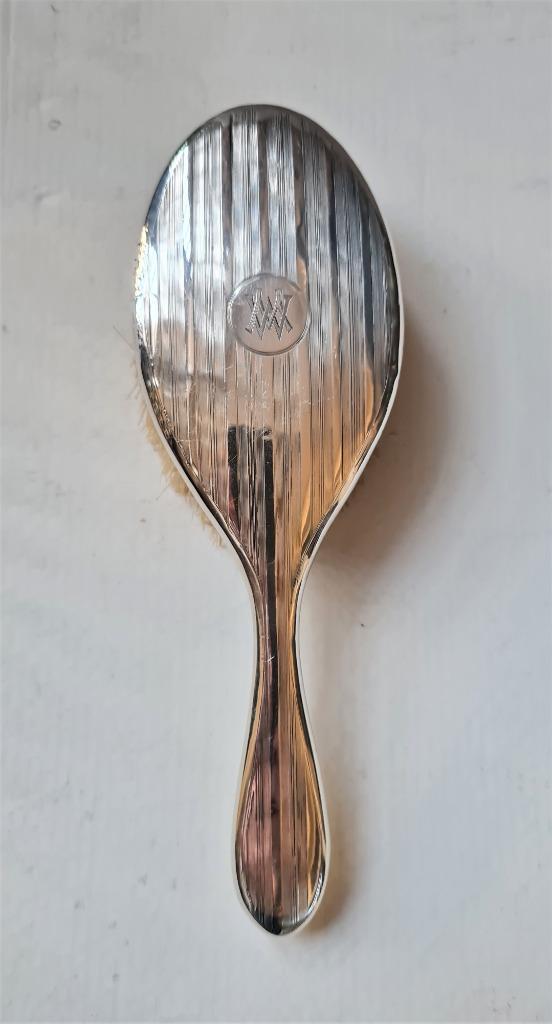 Sterling zilver monogram MW borstel 1927, Antiek en Kunst, Antiek | Zilver en Goud, Zilver, Ophalen of Verzenden