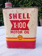 vintage olieblik Shell X100 Motor Oil, Verzamelen, Merken en Reclamevoorwerpen, Ophalen of Verzenden, Gebruikt, Verpakking