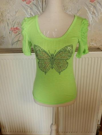 58- blouse femme t.38 verte - l'amie de paris -